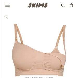 Skims Maternity Nursing Sculpting Bra in Mica Color